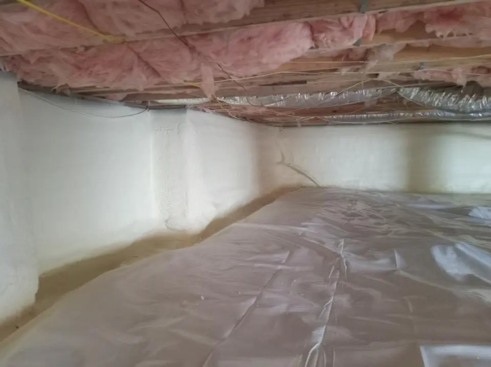 Crawl space encapsulation with closed-cell spray foam for Roof Maintenance in Oshtemo